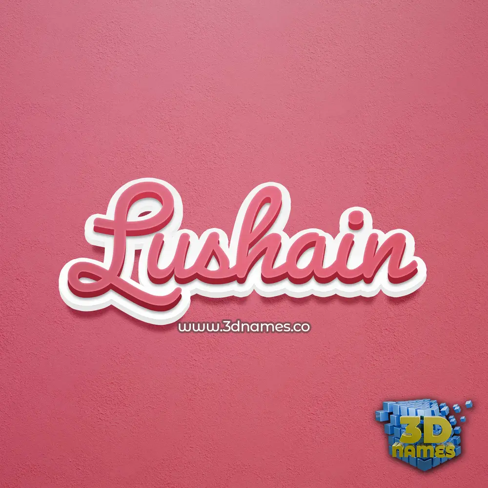 lushain in Red Scribble style - 3D name wallpaper lushain in Red Scribble style - 3D name wallpaper