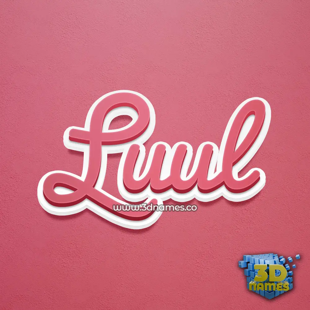 luul in Red Scribble style - 3D name wallpaper luul in Red Scribble style - 3D name wallpaper