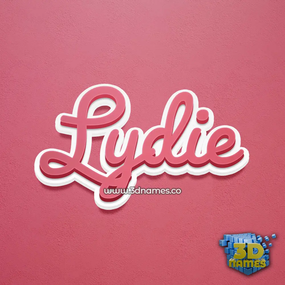 lydie in Red Scribble style - 3D name wallpaper