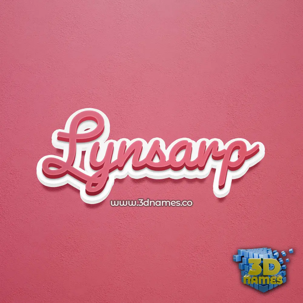 lynsarp in Red Scribble style - 3D name wallpaper lynsarp in Red Scribble style - 3D name wallpaper