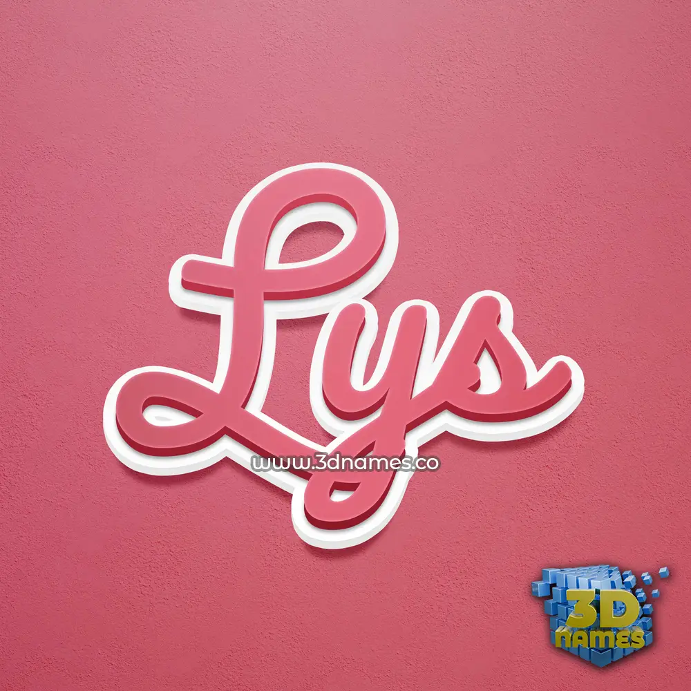 lys in Red Scribble style - 3D name wallpaper lys in Red Scribble style - 3D name wallpaper