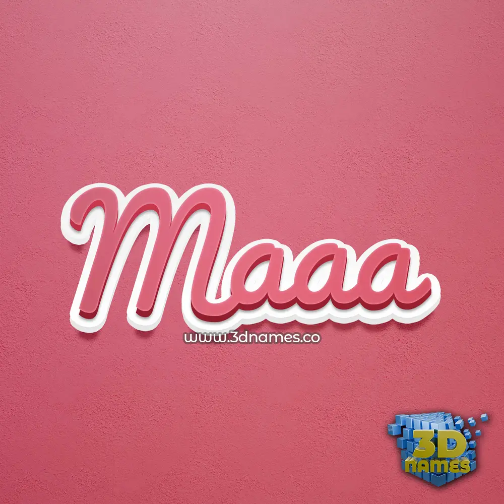 maaa in Red Scribble style - 3D name wallpaper