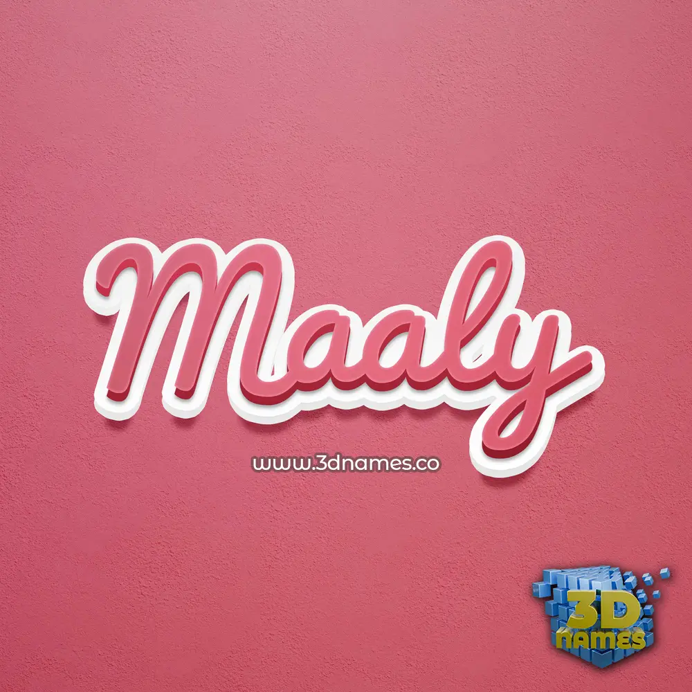 maaly in Red Scribble style - 3D name wallpaper maaly in Red Scribble style - 3D name wallpaper