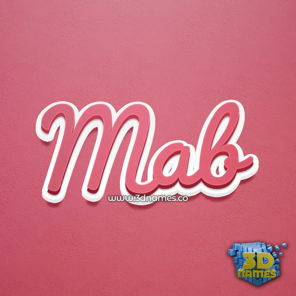 mab in Red Scribble style - 3D name wallpaper mab in Red Scribble style - 3D name wallpaper