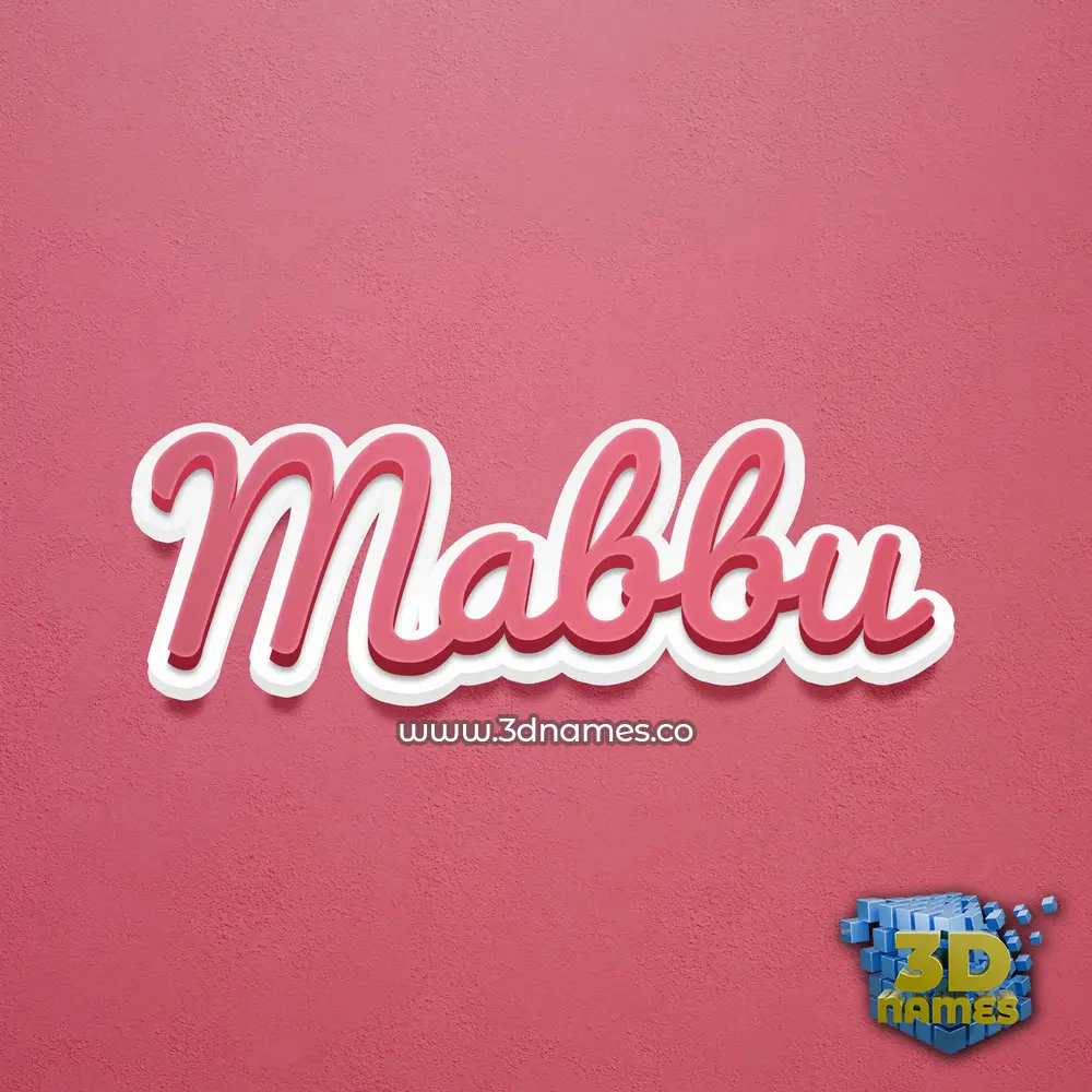 mabbu in Red Scribble style - 3D name wallpaper mabbu in Red Scribble style - 3D name wallpaper
