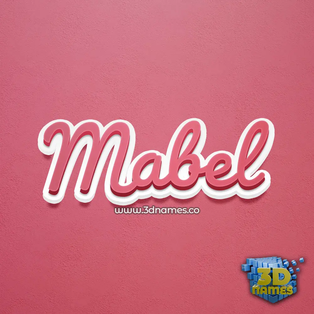 mabel in Red Scribble style - 3D name wallpaper