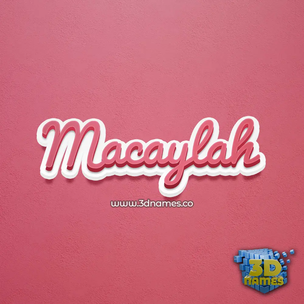 macaylah in Red Scribble style - 3D name wallpaper