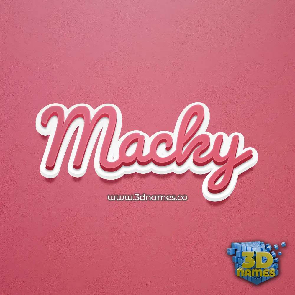 macky in Red Scribble style - 3D name wallpaper macky in Red Scribble style - 3D name wallpaper