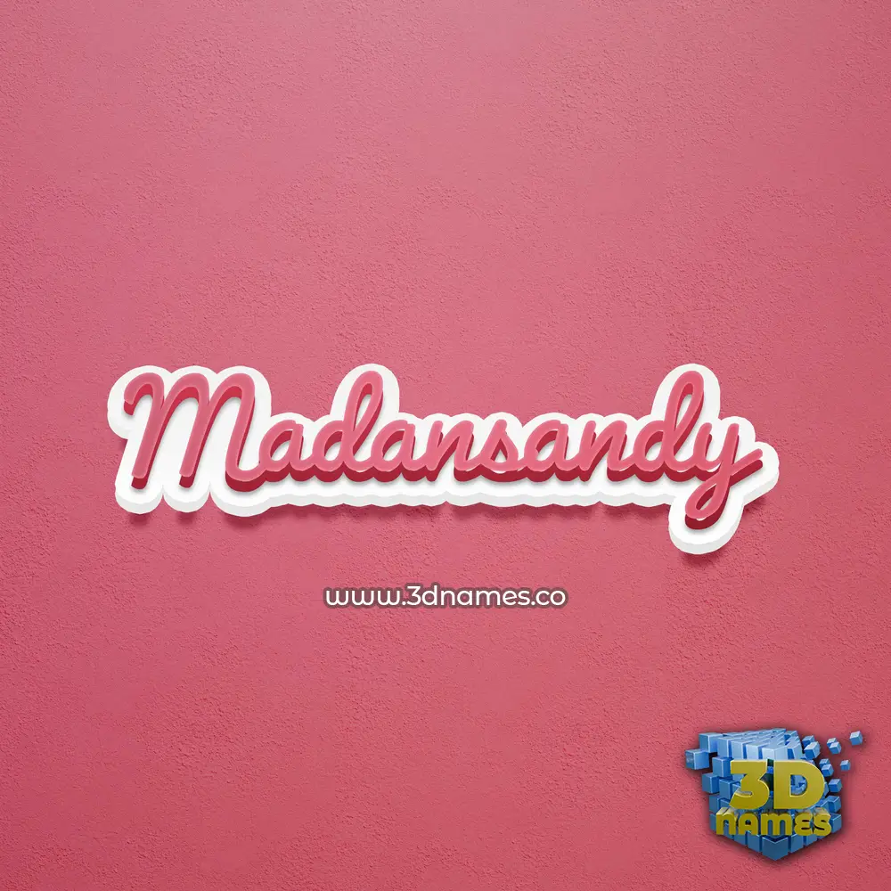 madansandy in Red Scribble style - 3D name wallpaper madansandy in Red Scribble style - 3D name wallpaper