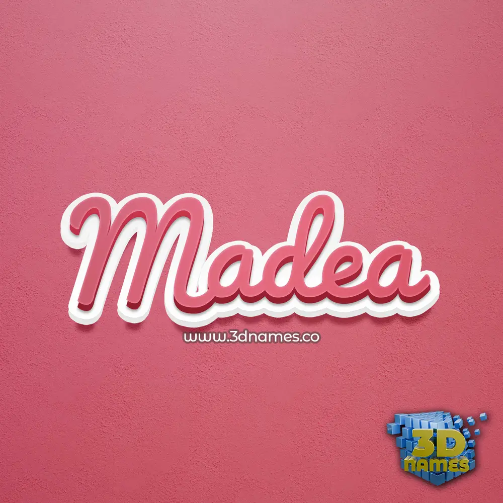 madea in Red Scribble style - 3D name wallpaper