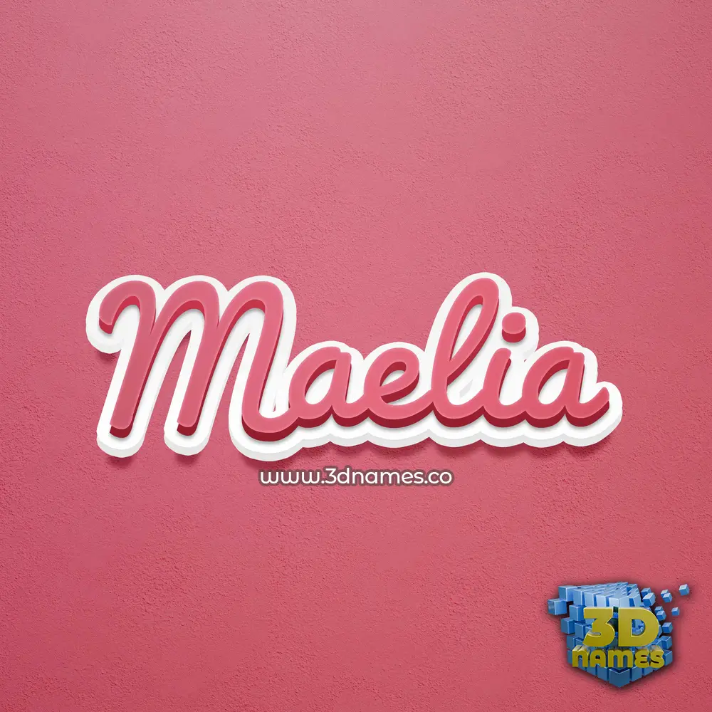 maelia in Red Scribble style - 3D name wallpaper maelia in Red Scribble style - 3D name wallpaper