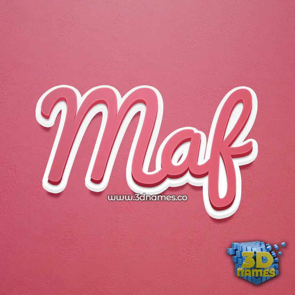 maf in Red Scribble style - 3D name wallpaper maf in Red Scribble style - 3D name wallpaper