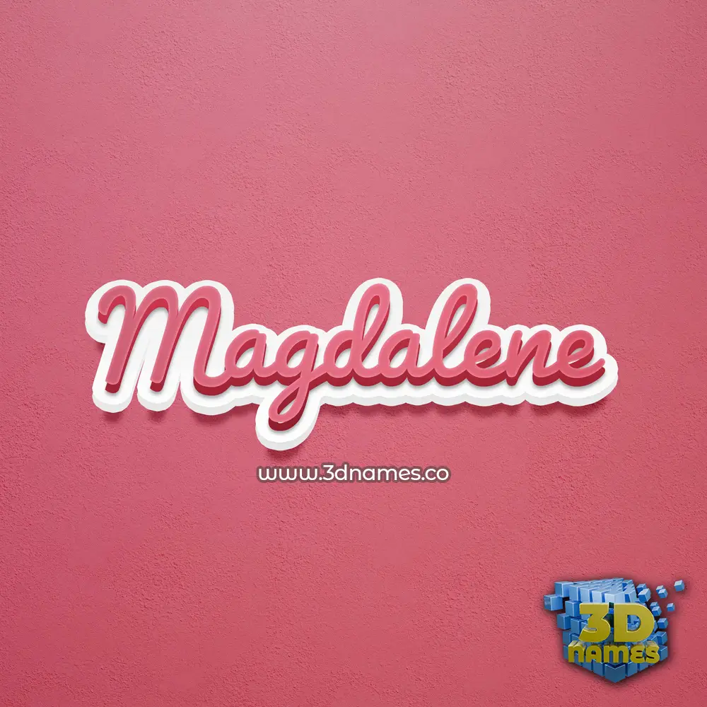 magdalene in Red Scribble style - 3D name wallpaper