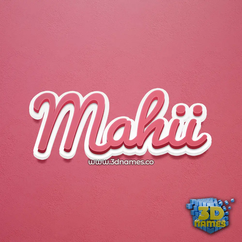 mahii in Red Scribble style - 3D name wallpaper mahii in Red Scribble style - 3D name wallpaper