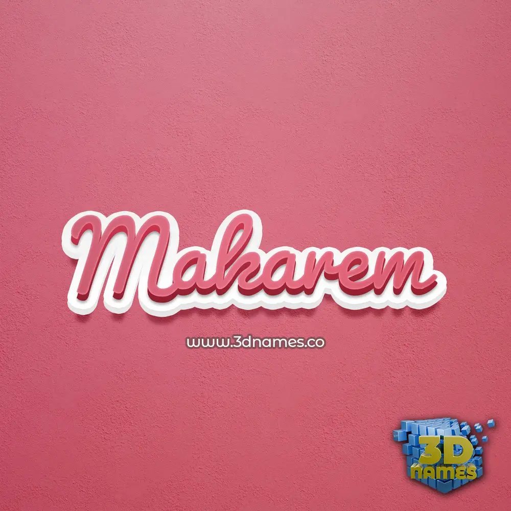 makarem in Red Scribble style - 3D name wallpaper makarem in Red Scribble style - 3D name wallpaper