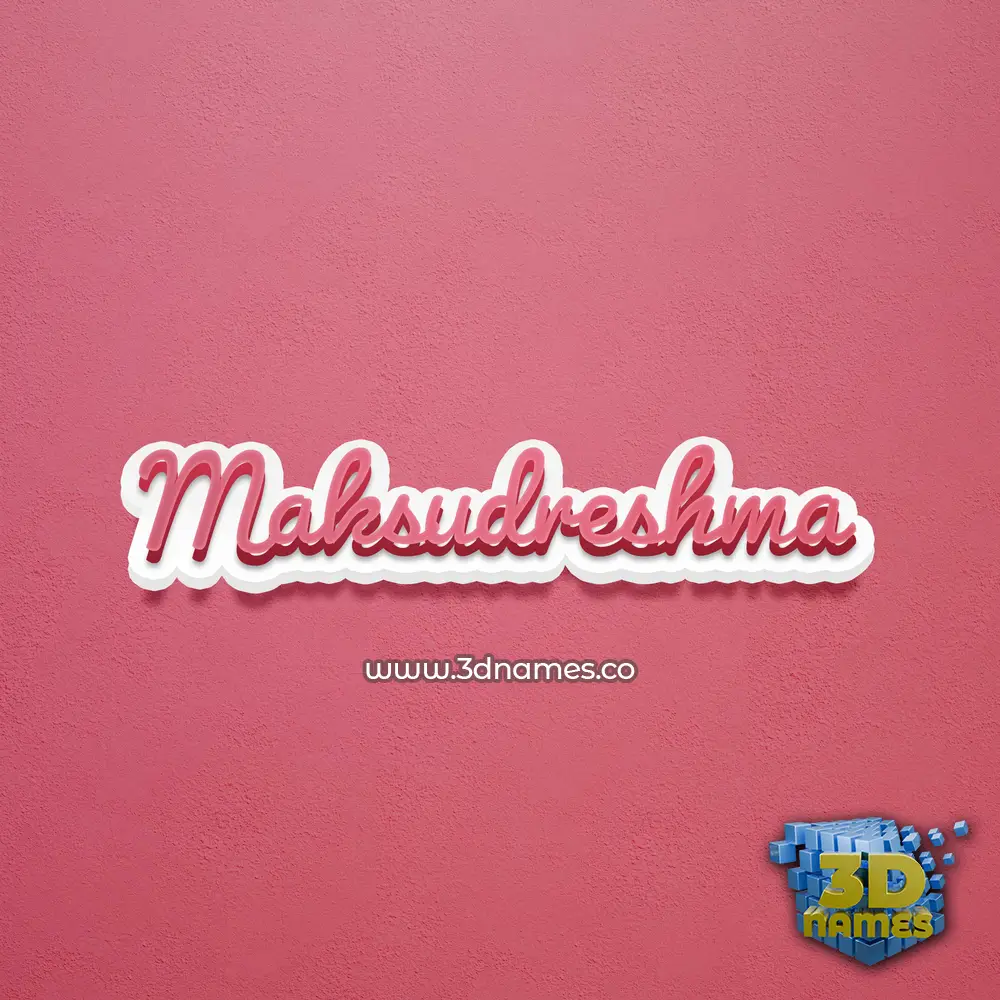 maksudreshma in Red Scribble style - 3D name wallpaper maksudreshma in Red Scribble style - 3D name wallpaper