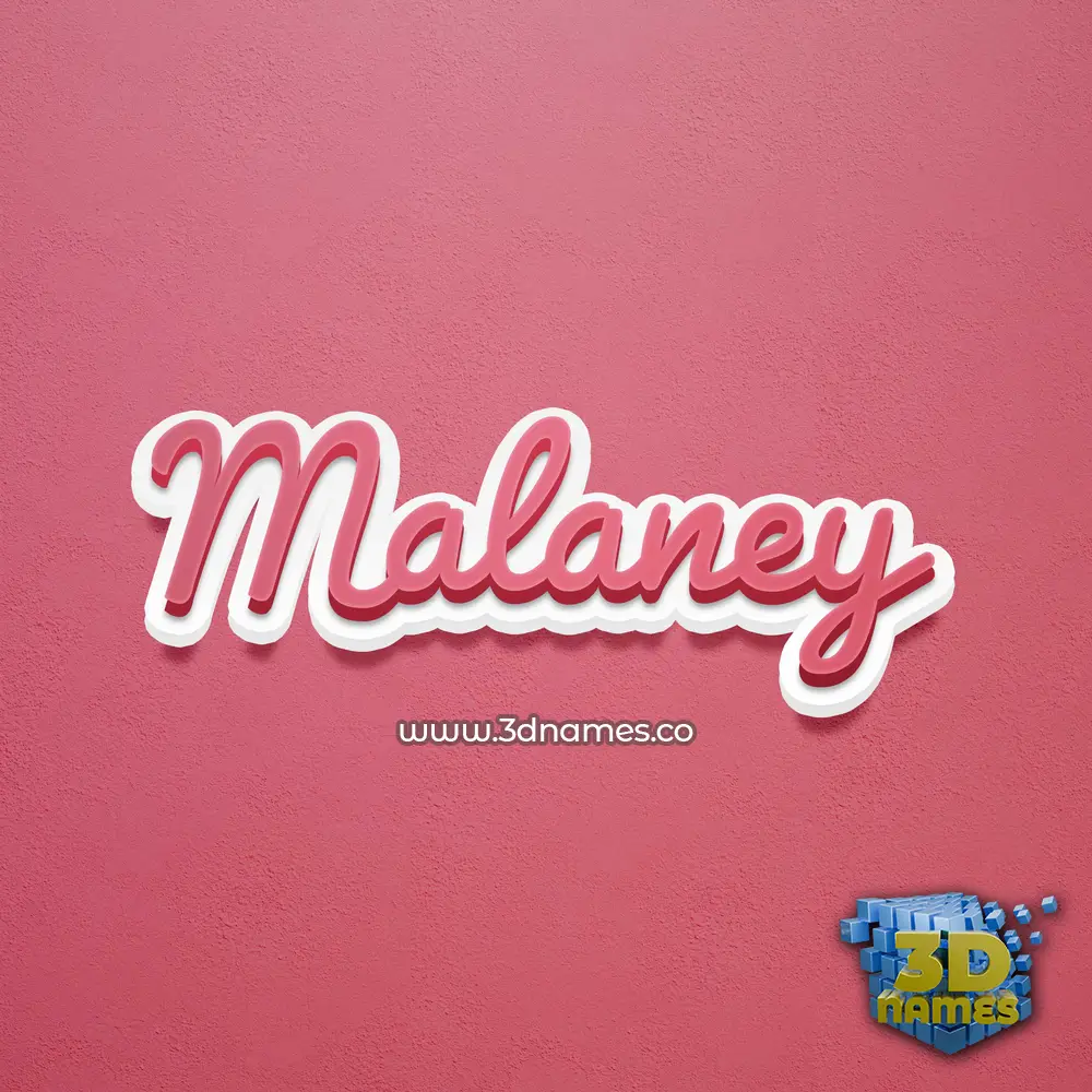 malaney in Red Scribble style - 3D name wallpaper