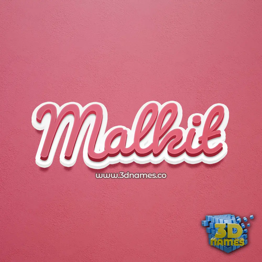 malkit in Red Scribble style - 3D name wallpaper malkit in Red Scribble style - 3D name wallpaper