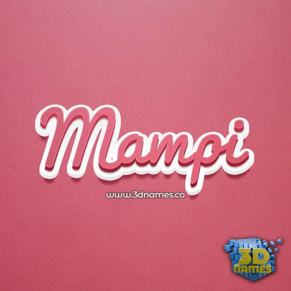 mampi in Red Scribble style - 3D name wallpaper mampi in Red Scribble style - 3D name wallpaper