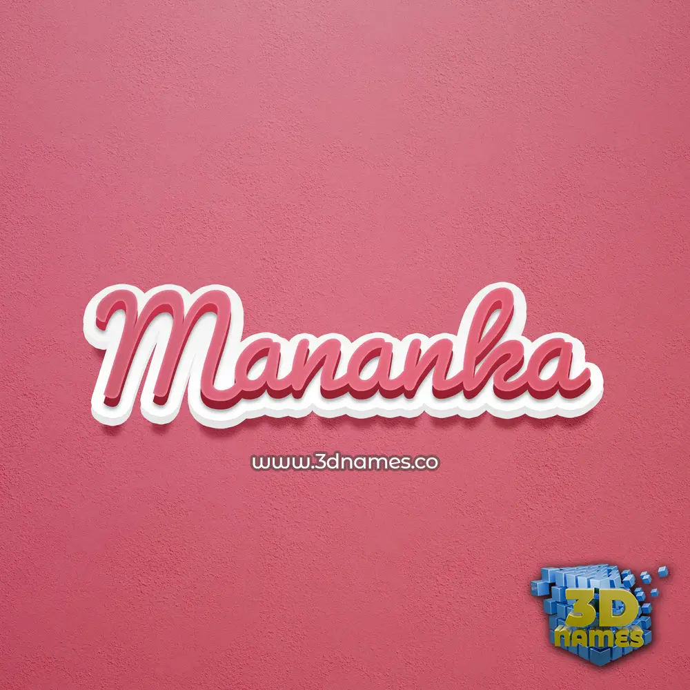 mananka in Red Scribble style - 3D name wallpaper