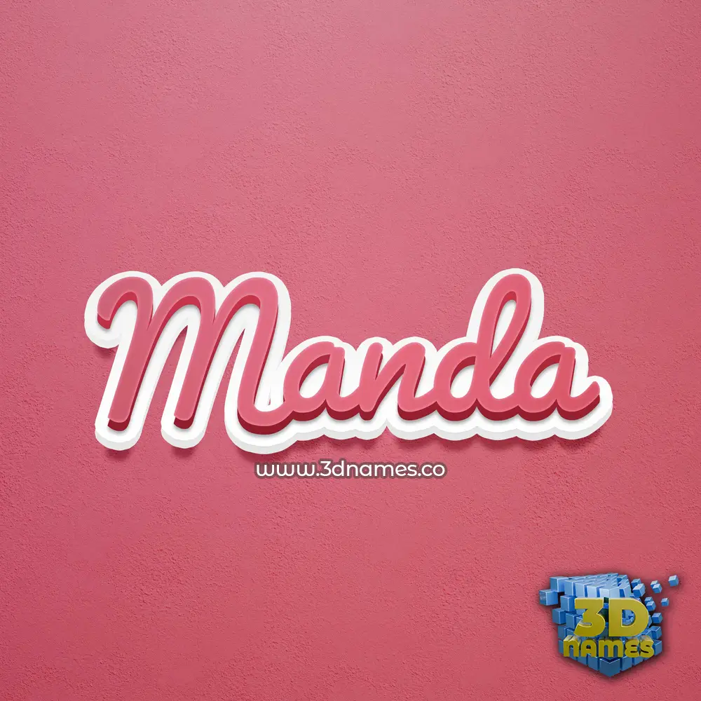 manda in Red Scribble style - 3D name wallpaper manda in Red Scribble style - 3D name wallpaper