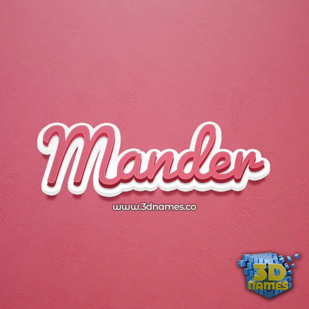 mander in Red Scribble style - 3D name wallpaper mander in Red Scribble style - 3D name wallpaper