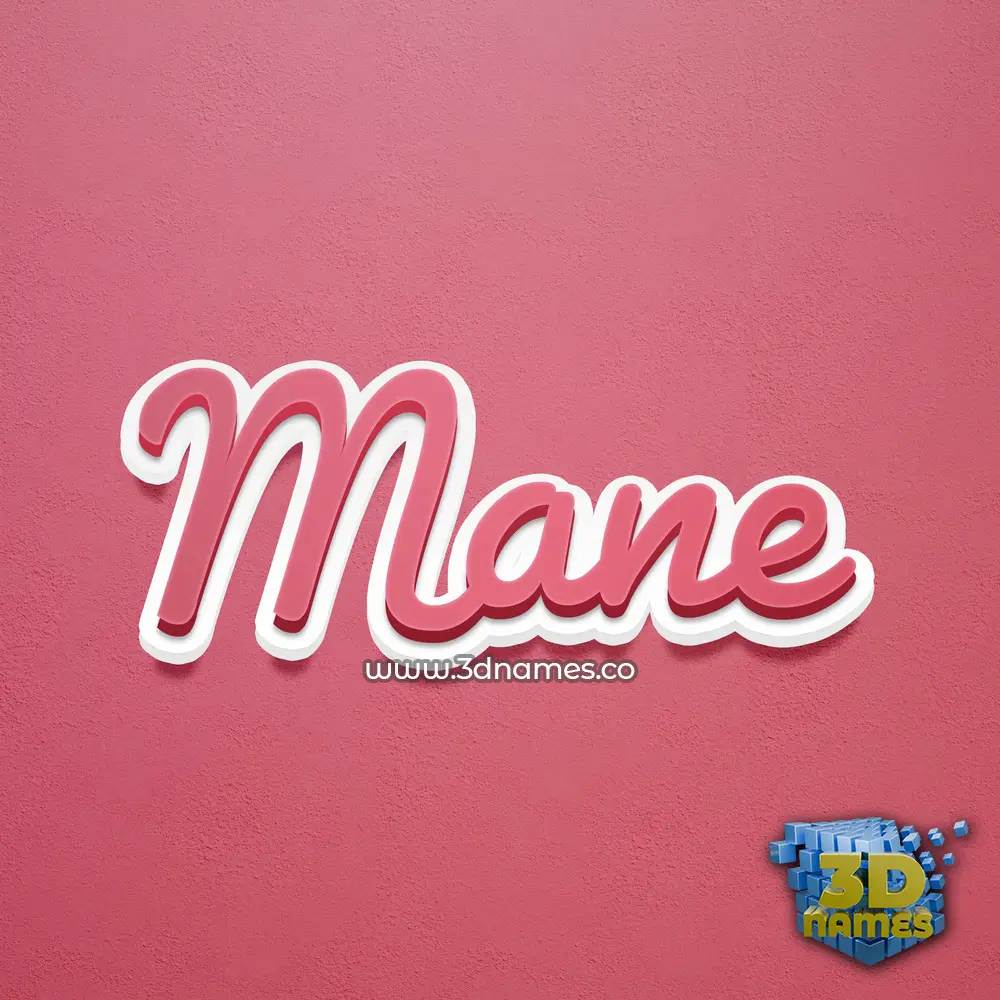 mane in Red Scribble style - 3D name wallpaper mane in Red Scribble style - 3D name wallpaper