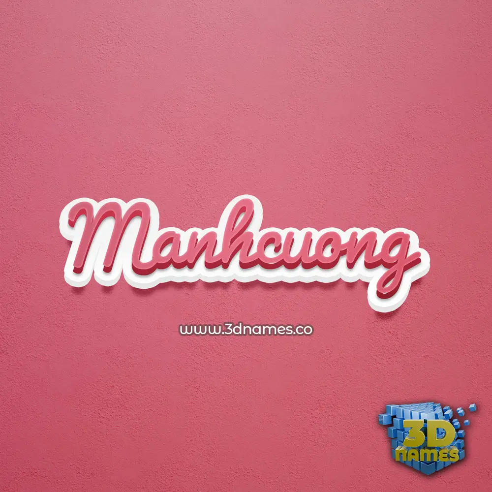 manhcuong in Red Scribble style - 3D name wallpaper
