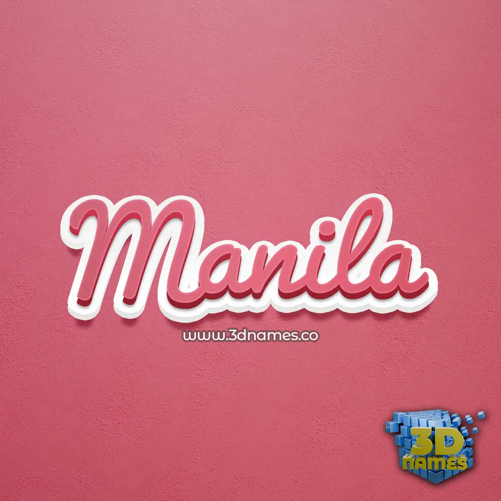 manila in Red Scribble style - 3D name wallpaper manila in Red Scribble style - 3D name wallpaper