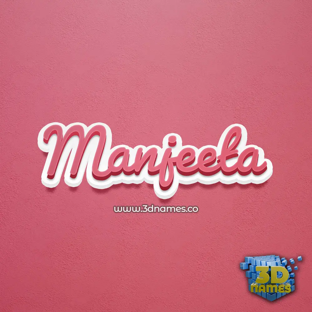 manjeeta in Red Scribble style - 3D name wallpaper