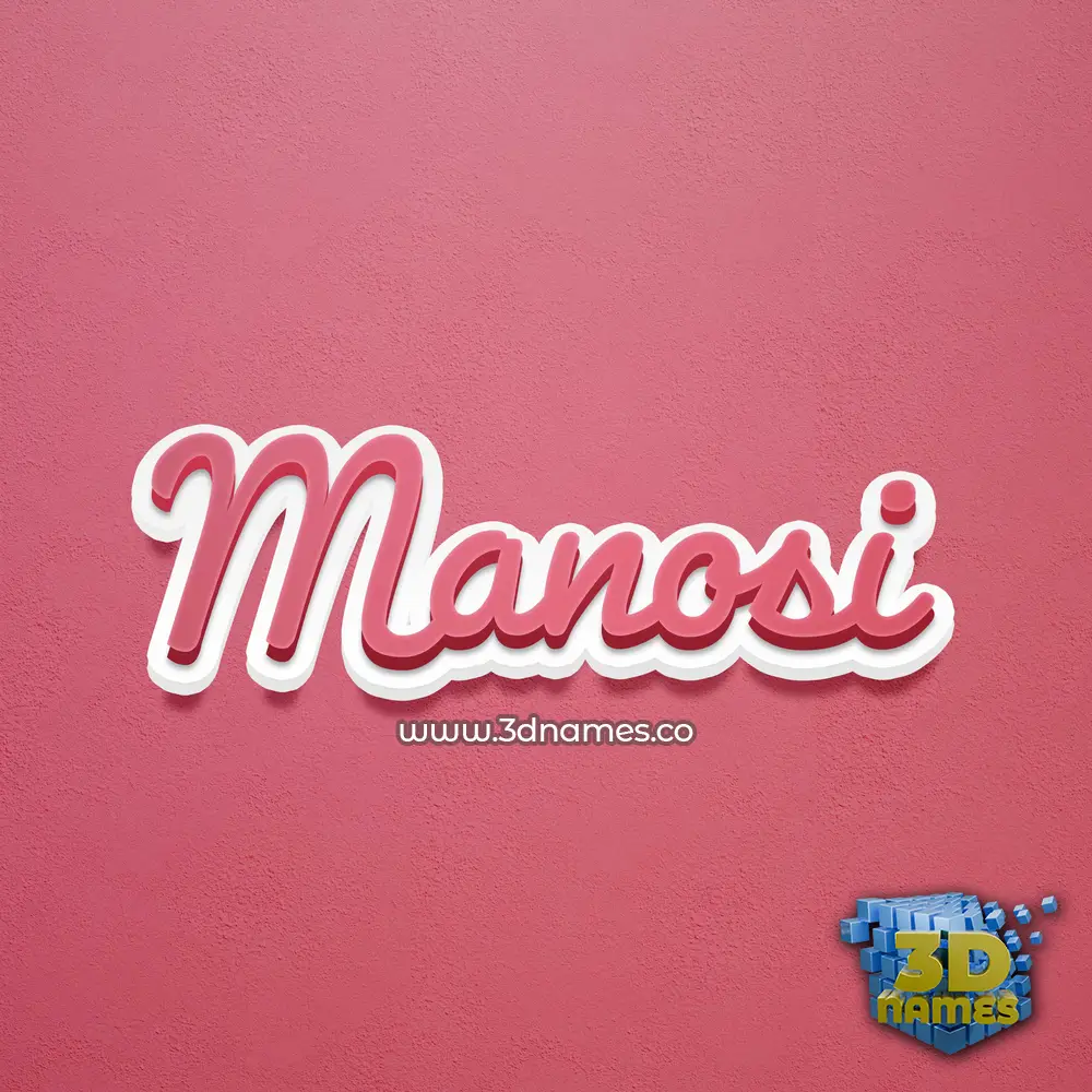 manosi in Red Scribble style - 3D name wallpaper manosi in Red Scribble style - 3D name wallpaper
