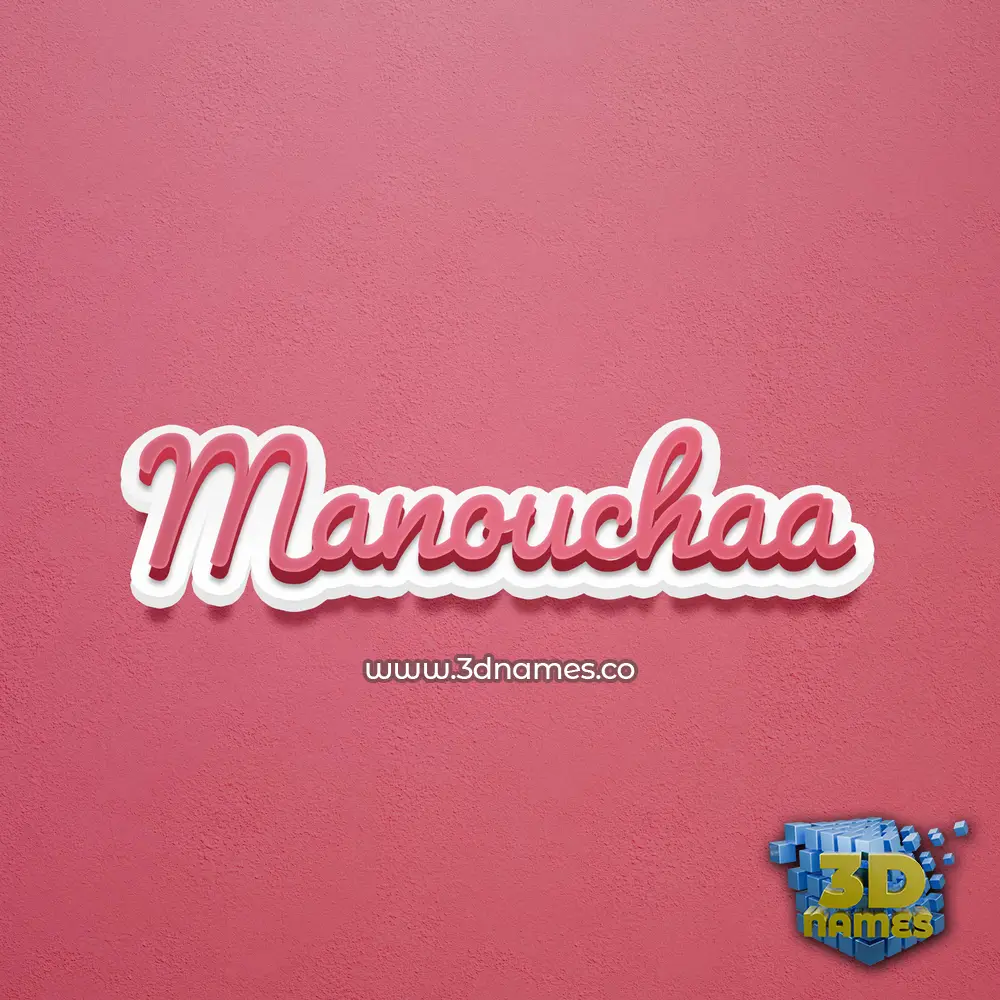 manouchaa in Red Scribble style - 3D name wallpaper manouchaa in Red Scribble style - 3D name wallpaper