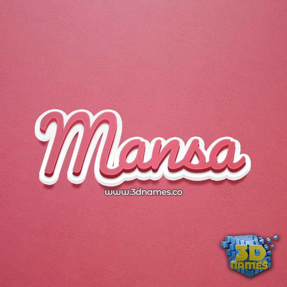 mansa in Red Scribble style - 3D name wallpaper mansa in Red Scribble style - 3D name wallpaper