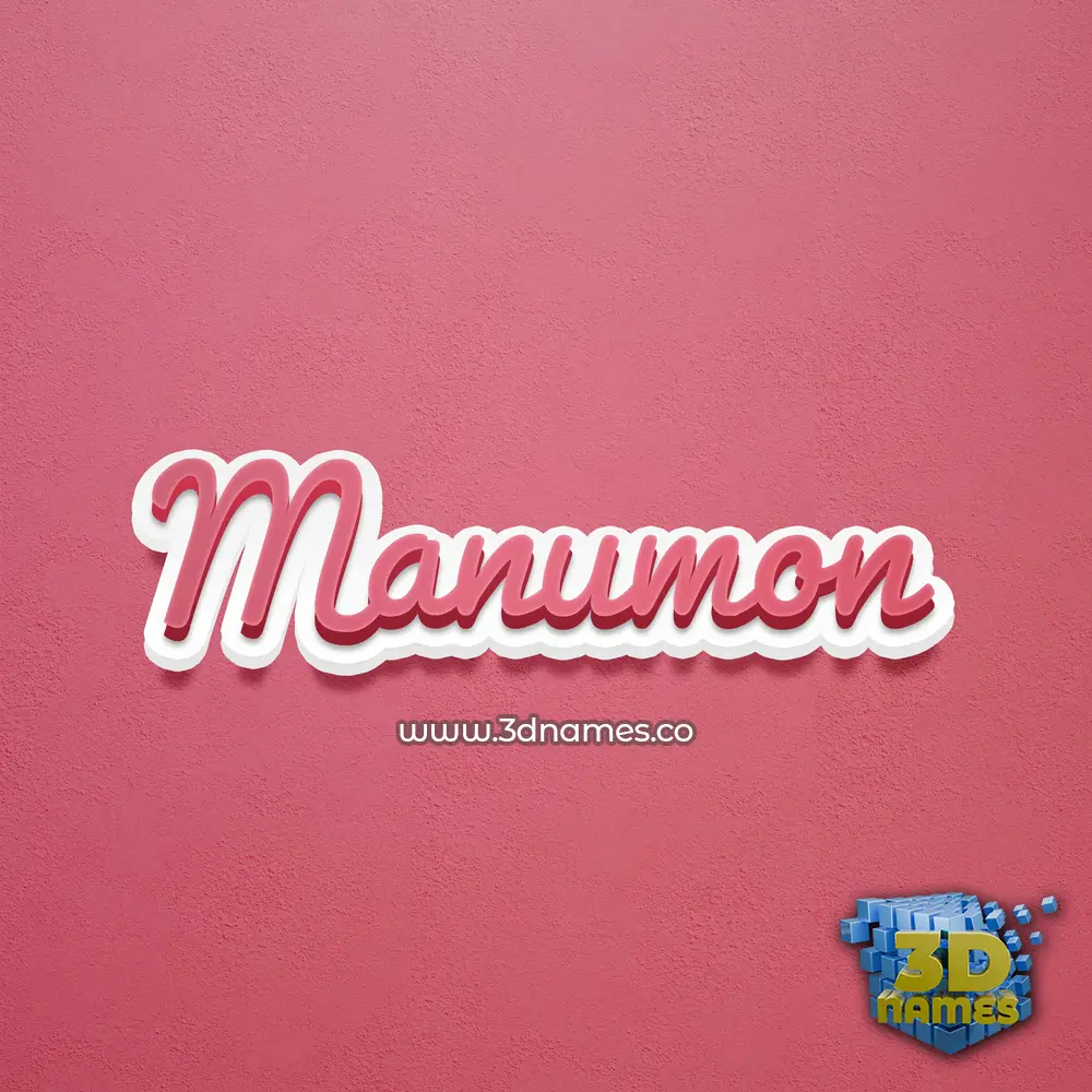 manumon in Red Scribble style - 3D name wallpaper manumon in Red Scribble style - 3D name wallpaper