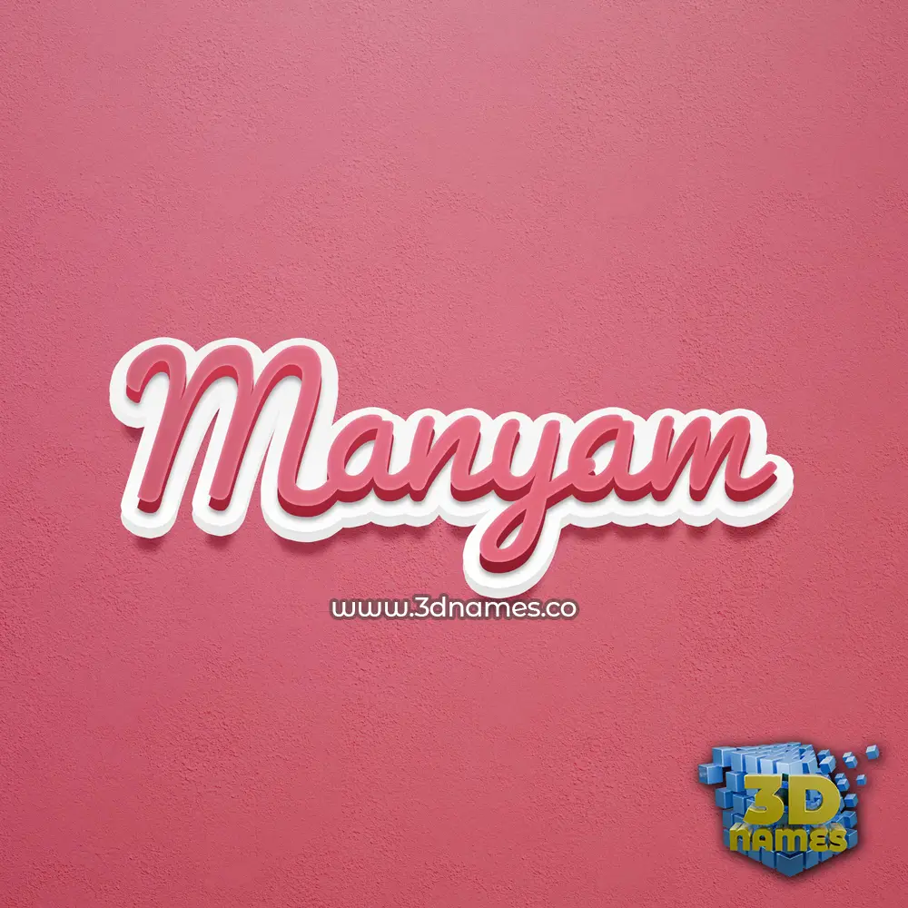 manyam in Red Scribble style - 3D name wallpaper