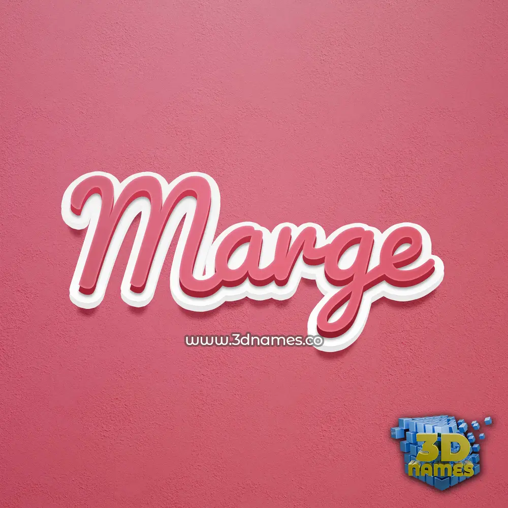 marge in Red Scribble style - 3D name wallpaper marge in Red Scribble style - 3D name wallpaper