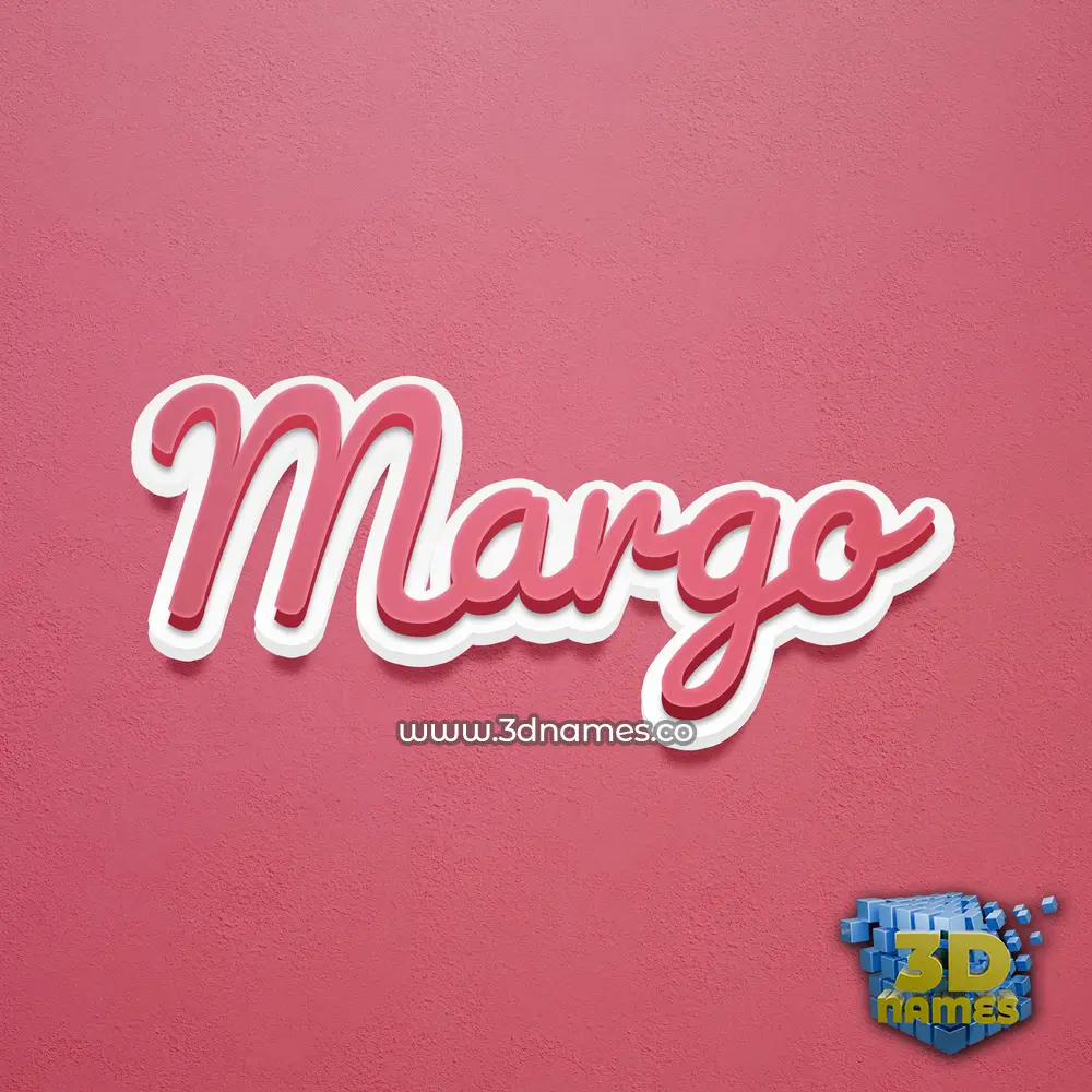 margo in Red Scribble style - 3D name wallpaper