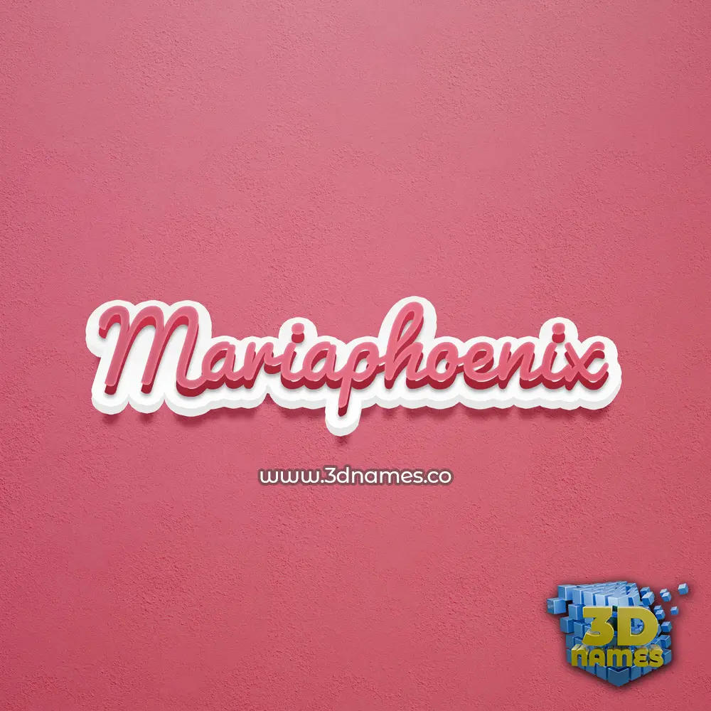 mariaphoenix in Red Scribble style - 3D name wallpaper mariaphoenix in Red Scribble style - 3D name wallpaper