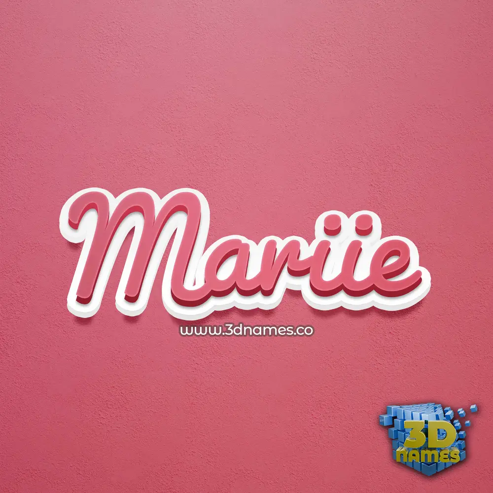 mariie in Red Scribble style - 3D name wallpaper