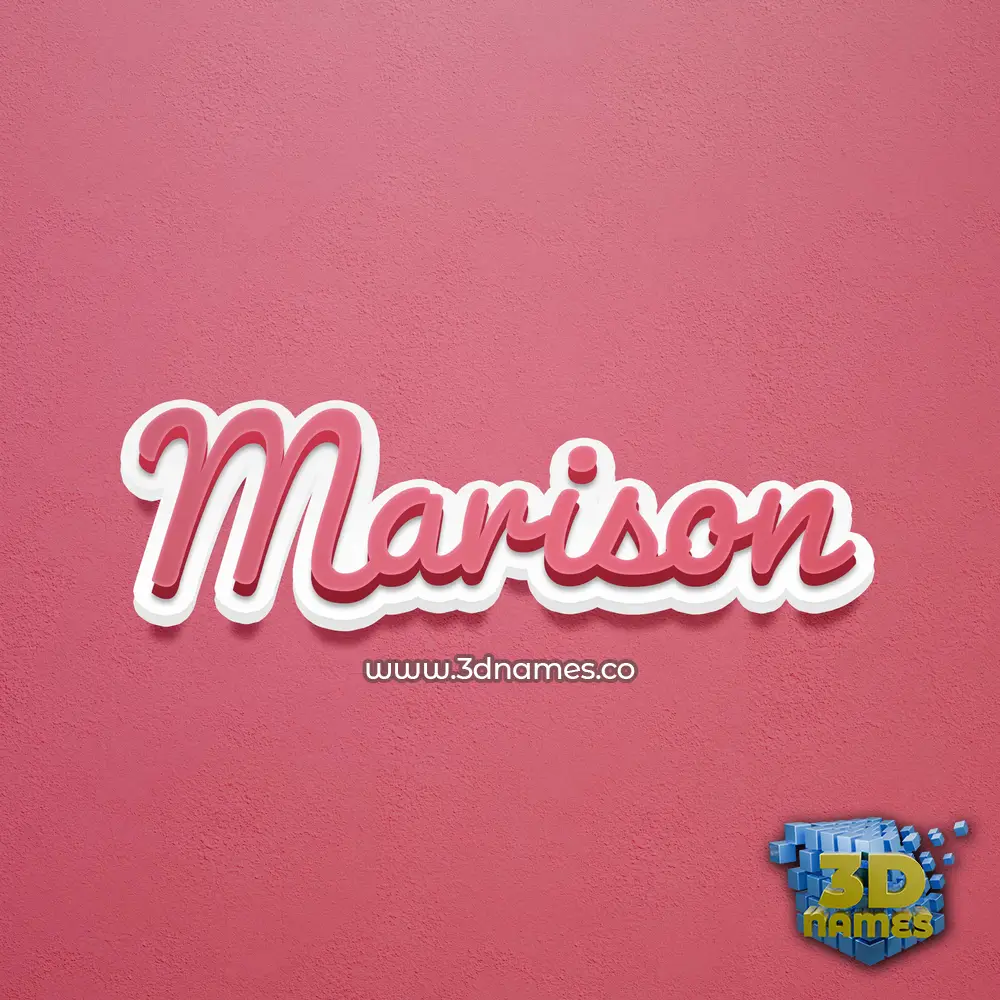 marison in Red Scribble style - 3D name wallpaper