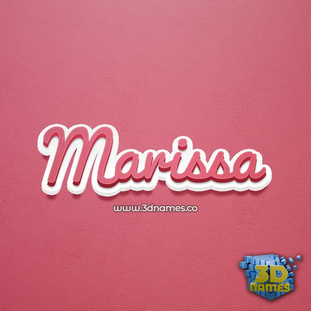 marissa in Red Scribble style - 3D name wallpaper
