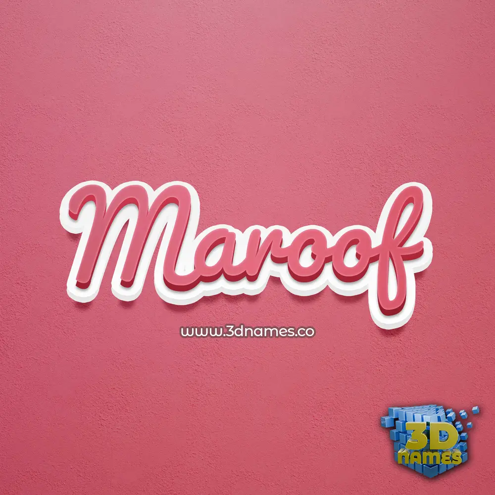 maroof in Red Scribble style - 3D name wallpaper maroof in Red Scribble style - 3D name wallpaper