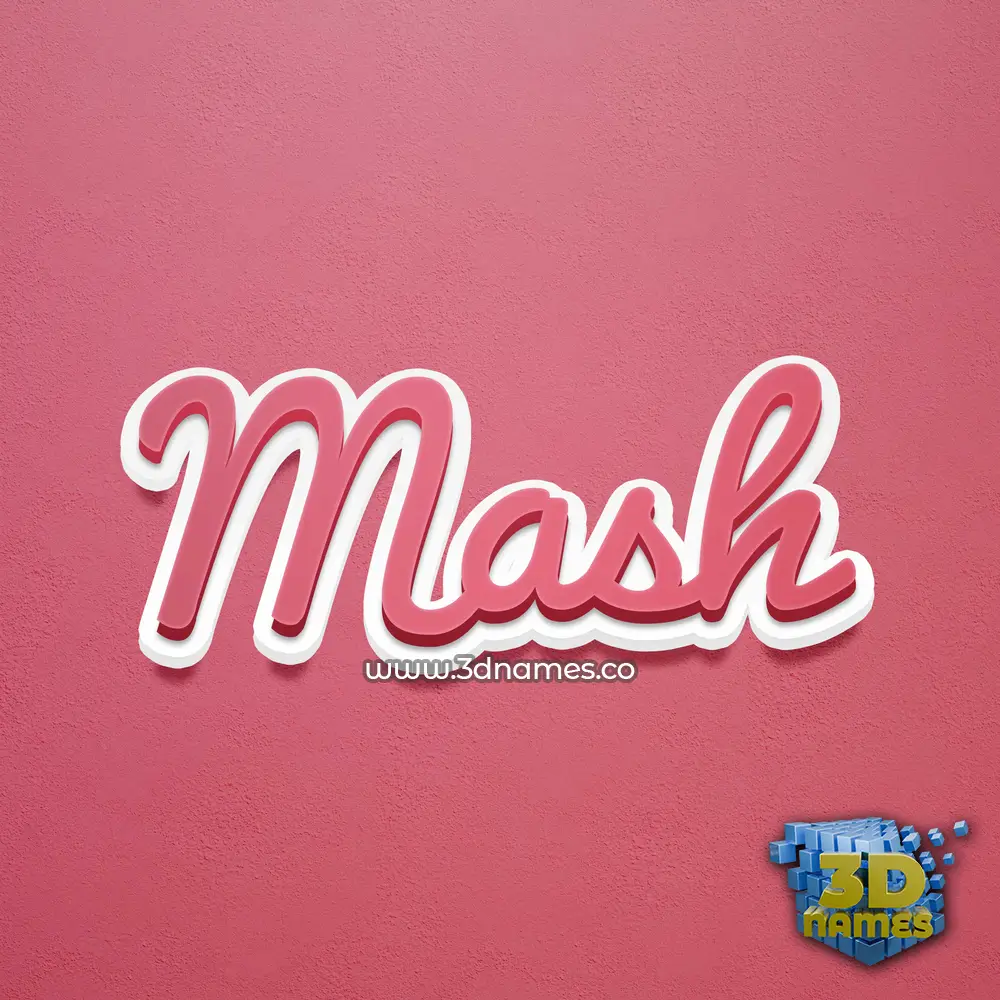 mash in Red Scribble style - 3D name wallpaper mash in Red Scribble style - 3D name wallpaper