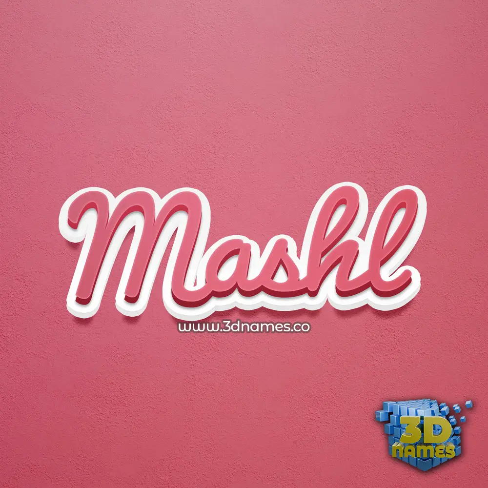 mashl in Red Scribble style - 3D name wallpaper mashl in Red Scribble style - 3D name wallpaper