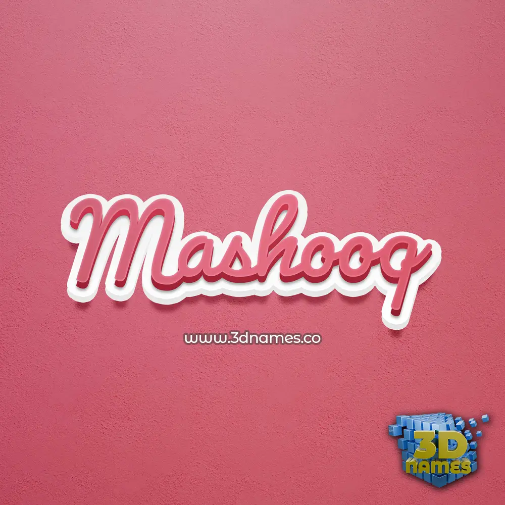 mashooq in Red Scribble style - 3D name wallpaper mashooq in Red Scribble style - 3D name wallpaper