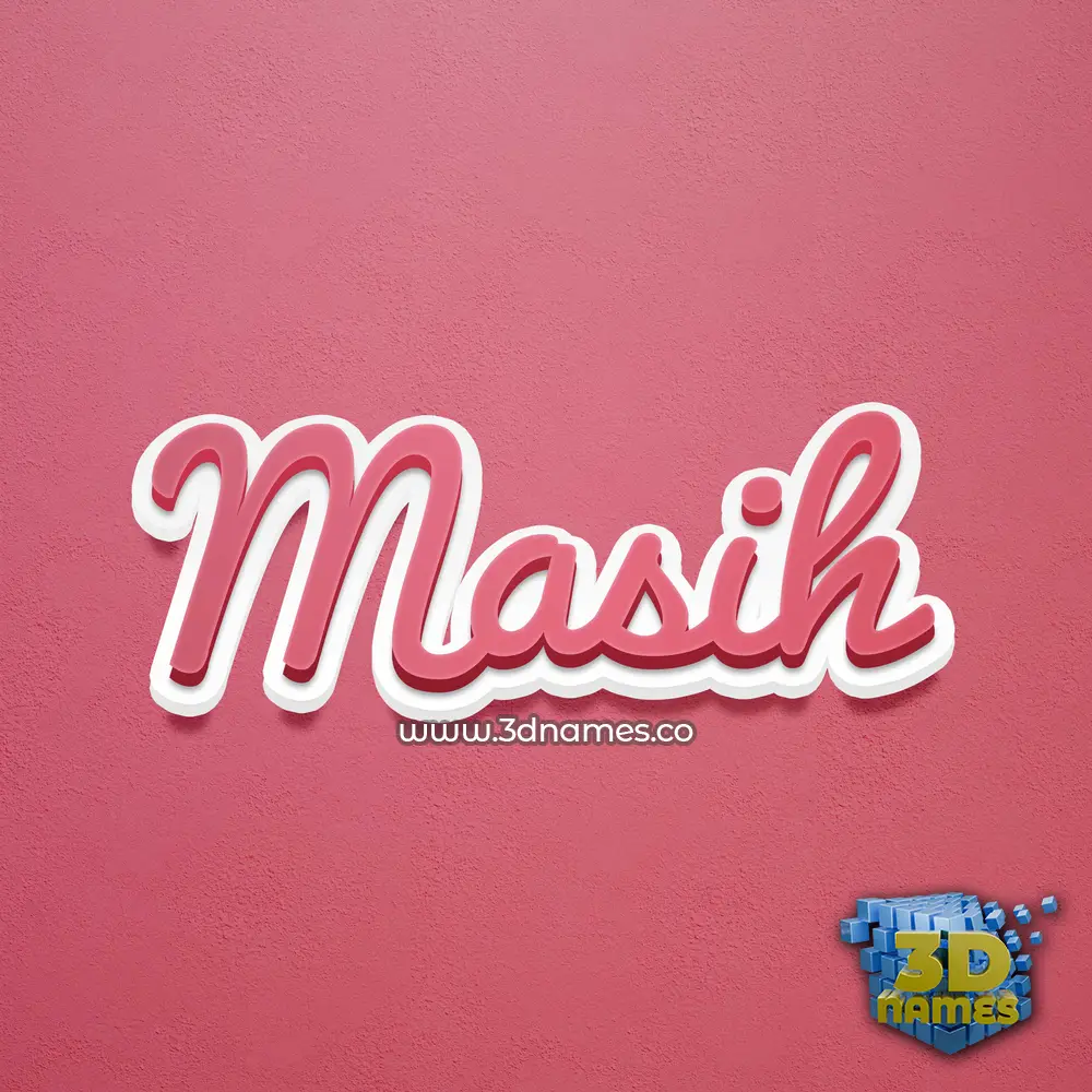 masih in Red Scribble style - 3D name wallpaper masih in Red Scribble style - 3D name wallpaper