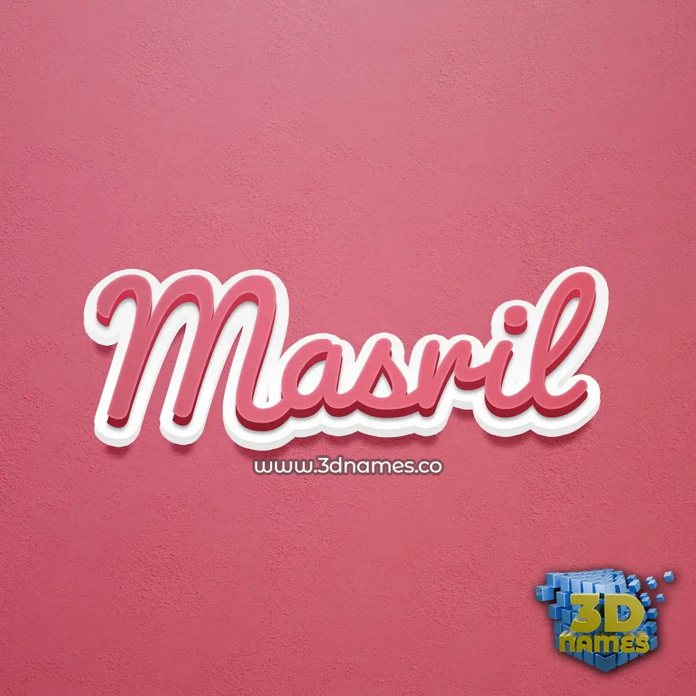 masril in Red Scribble style - 3D name wallpaper masril in Red Scribble style - 3D name wallpaper