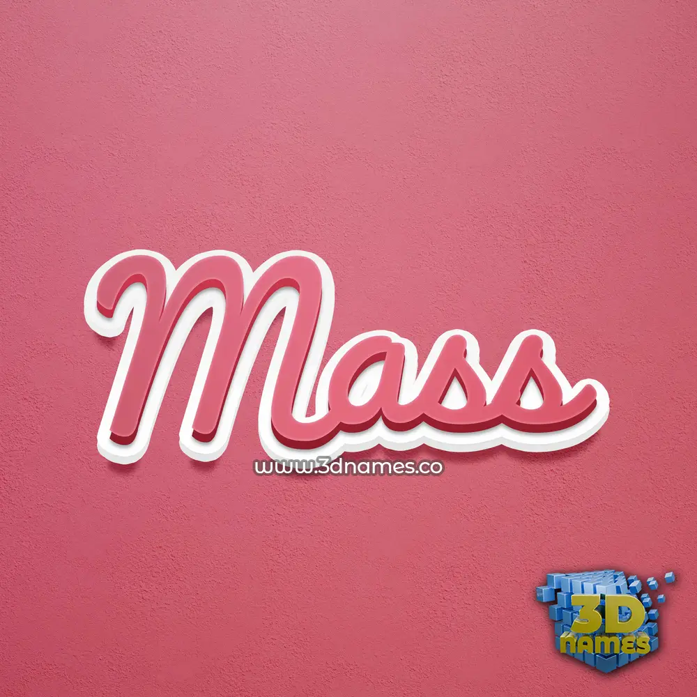 mass in Red Scribble style - 3D name wallpaper mass in Red Scribble style - 3D name wallpaper