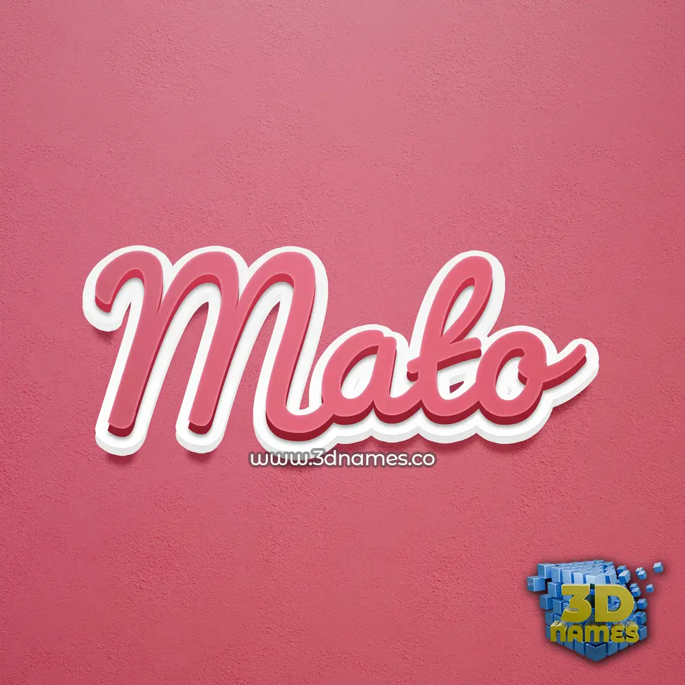 mato in Red Scribble style - 3D name wallpaper