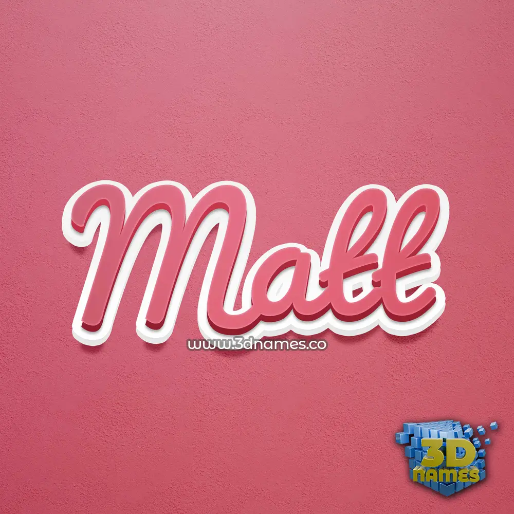 matt in Red Scribble style - 3D name wallpaper matt in Red Scribble style - 3D name wallpaper